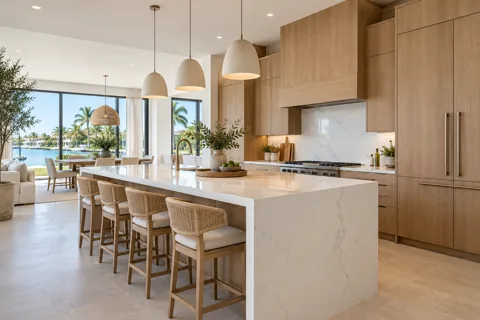 Completed kitchen installation in the job preview